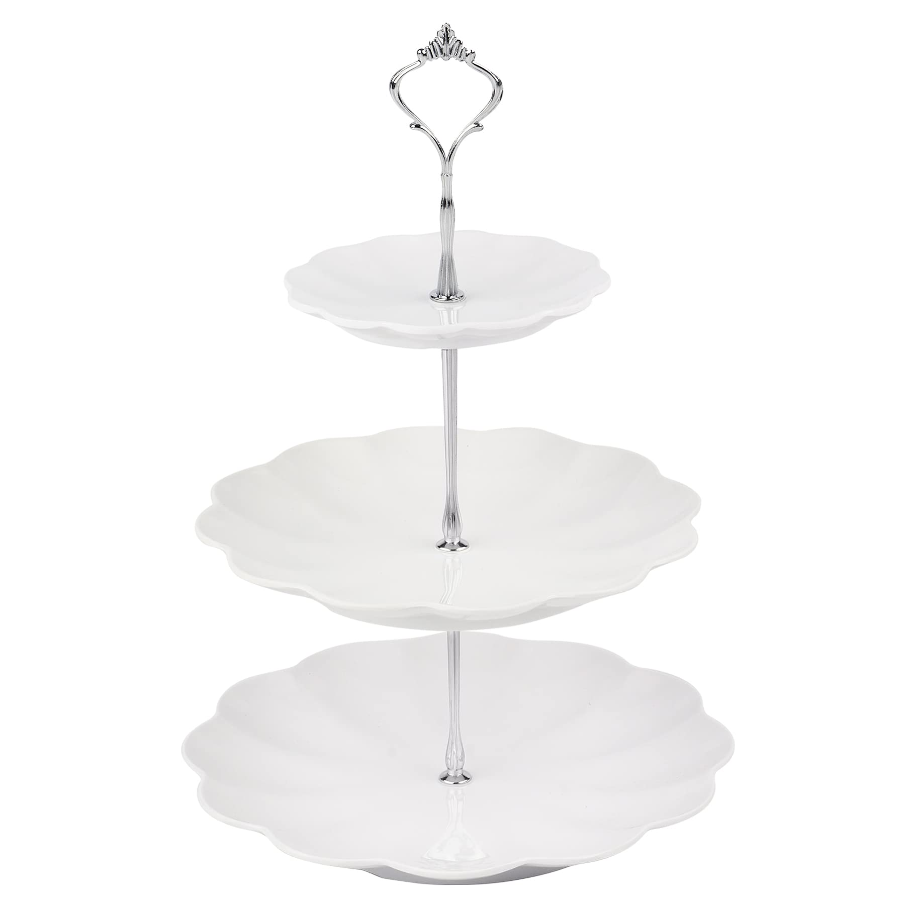 3 Tier Silver Cake Stand