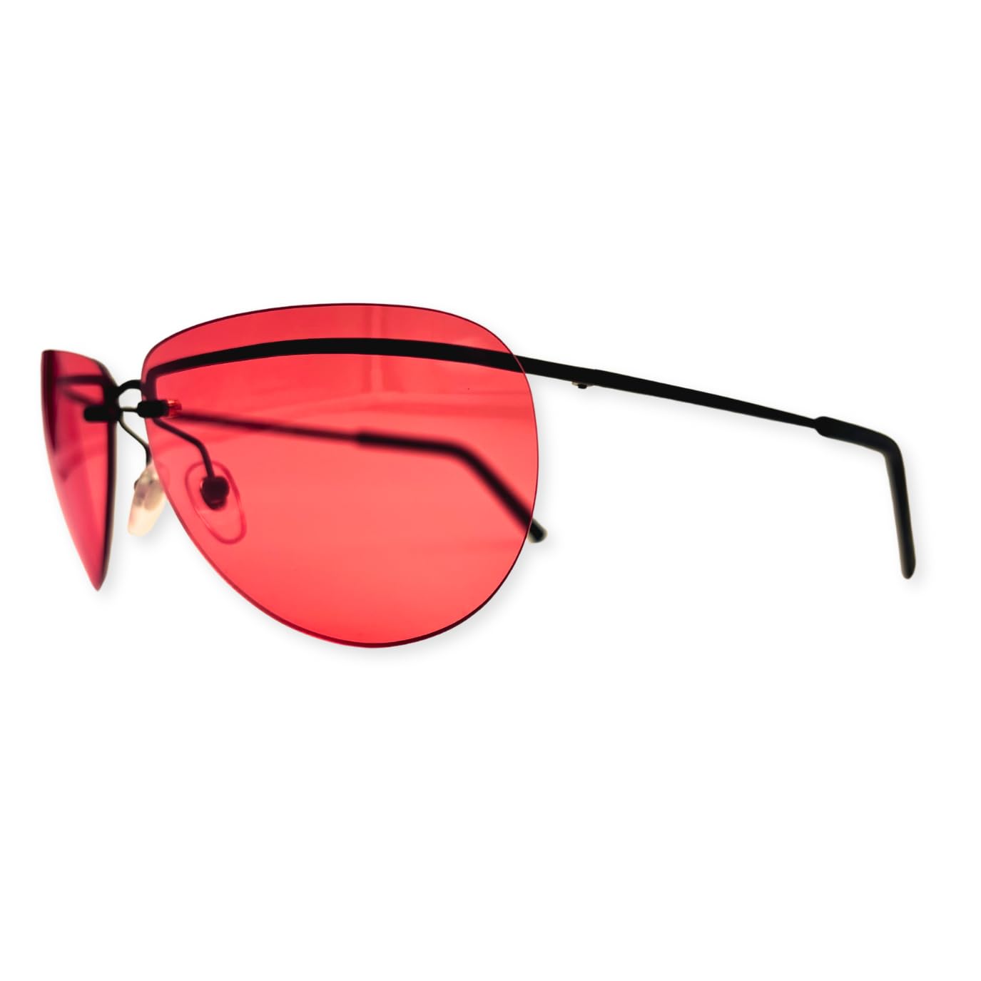 Gafas de tiro y polígono deportivo modelo Dinamic Ultra ligeras con lentes de color rojo de alto rendimiento, Gafas Proteccion Made in Italy
