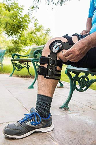 Z1 K4 Osteoalign Hinged Knee Brace - Professional Knee Support Brace For Acl, Mcl, Pcl, Ligament Sports Injuries, Arthritis (Oa), Meniscus Tear, Relief From Knee Joint Pain & Degeneration With Side Stabilizers For Men & Women (Medium, Grey) #TOP4