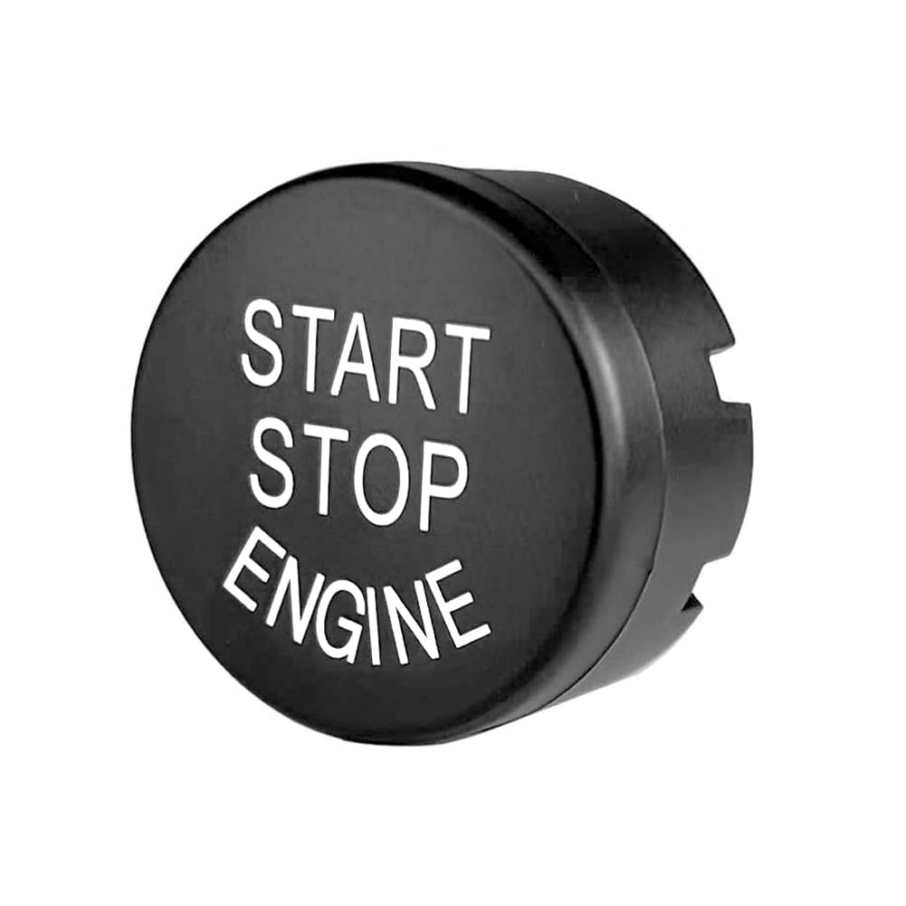 Angelguoguo Start Stop Engine Switch Button Cover for BMW 1 2 3 5 X1 X3 X4 X5 X6 Series F Chassis F20 F21 F22 F30 F35 F10 F18 Etc with Off Button (Matte Black)