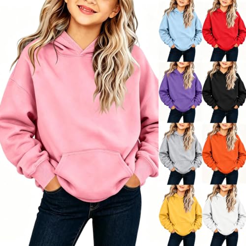 Cute Clothes for Girls Hoodie Pullover Sweatshirt Kangaroo Pocket | Oversized Drop Shoulder Long Sleeve Top, Soft Comfy Casual Sweatshirt, forSchool Lounge Outdoor Daily Wear - image 1