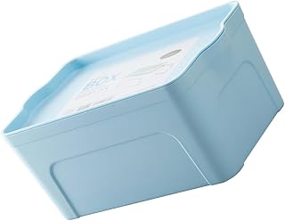 Portable Storage Box with Lid, Multi Purpose Plastic Organizer | Easy to Clean, Maximum Storage Design, Keeps Desktop Neat and Tidy, Cosmetics Container Use