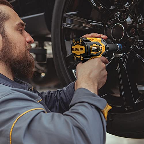 Ework Cordless Impact Wrench 21V Brushless Compact 1/2 Impact Gun Max 520 Ft-Lbs Power Impact Wrenches With 4.0Ah Li-Ion Battery, Fast Charger, 5 Sockets, Tool Bag (Rb-809) #TOP6