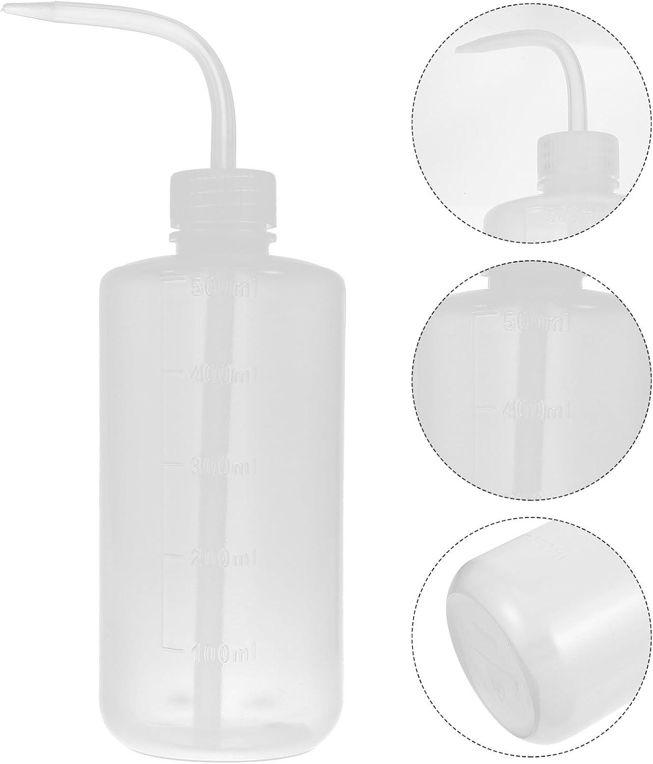 6pcs 6pcs Refillable Wash Bottles with Measurement Markings Transparent Plastic Squeeze Bottles for Lab Cleaning Precision Nozzle Tips and Safety