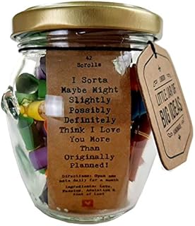 Little Jar of Big Ideas - I Sorta Maybe Might Slightly Possibly Definitely Think I Love You More Than Originally Planned  Thoughtful Romantic Gift (Standard)