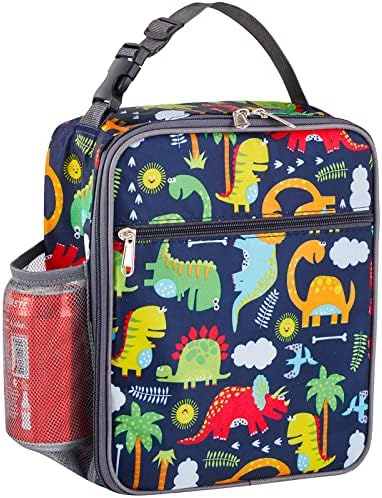 Toddler Lunch Bag for Kids Lunch Box, Dinosaur Lunch Boxes For Boys Lunch Bag,Insulated Reusable Lunch Bag with Waterproof Liner, Thermal Meal Container Tote for Girls & Boys & Women, Dinosaur Style