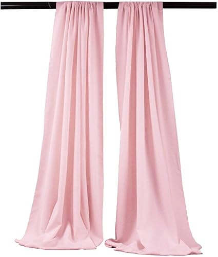 Miniatura 76 de New Creations Fabric & Foam Inc, Panel de cortina de popelina de poliéster (rubor, 1 panel sin costuras de 10 pies de ancho por 6 pies de alto)