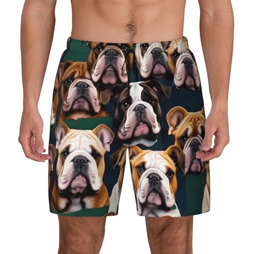 Short de bain bouledogue anglais pour homme, maillot léger et respirant