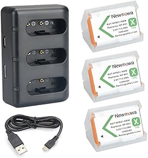 Newmowa Akumulator zamienny NP-BX1 (3 sztuki) i przenośna ładowarka micro USB zestaw do Sony NP-BX1 / M8 i Sony DSC-RX100, DSC-RX100 II, DSC-RX100M II, DSC-RX100 III