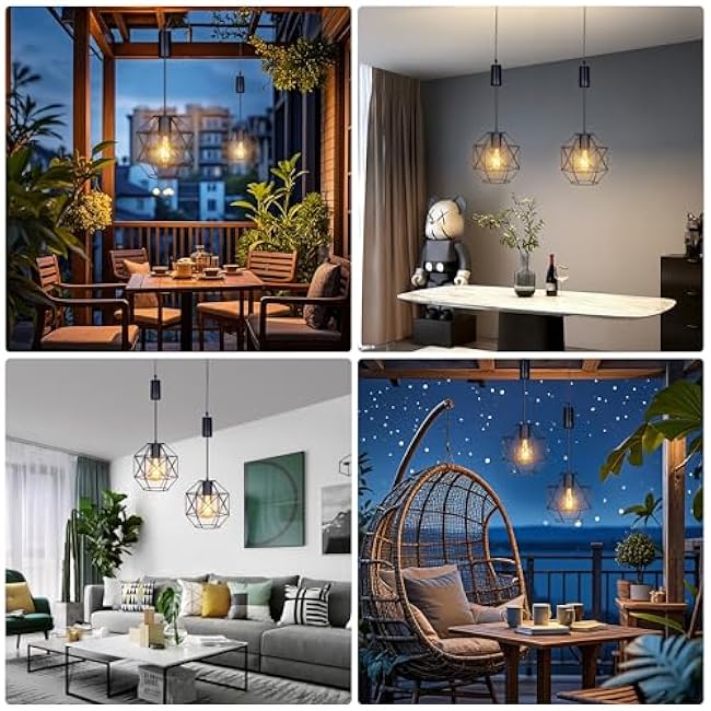 Battery Operated Hanging Pendant Light Battery Power Outdoor Waterproof Chandelier with 6 Hours Timer Gazebo Lights Indoor Lamp Lantern for Porch Pergola Patio Garden Barn Room Decor