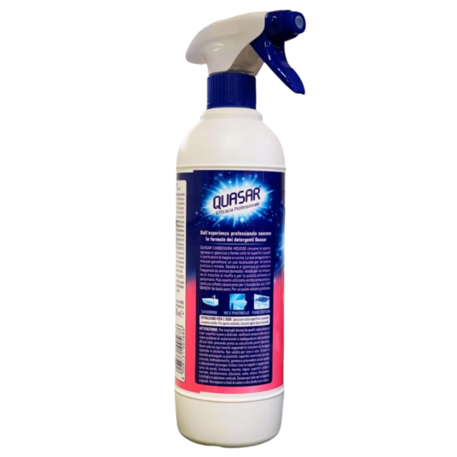 Spray Candeggina Mousse, 580ml, Detergente per Pulizia Casa (12)