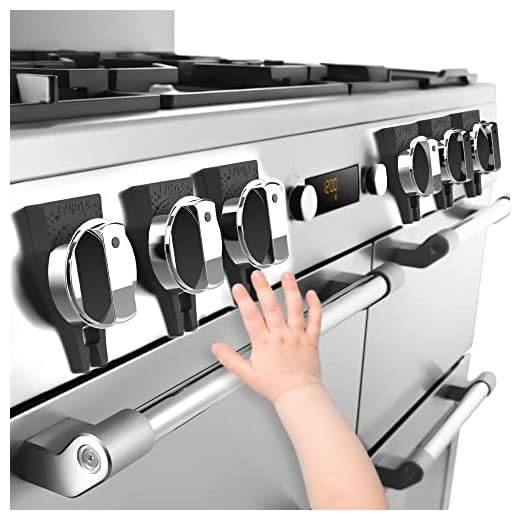Gas Stove Baby Proof Knobs Locks (6 Pack), Aukfa Child Proofing Oven Knob Lock – No Tools Needed(Black)
