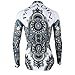 QinYing Cycling Jersey, Women Patterns Stylish Breathable Bicycle Jersey Long Sleeve White M