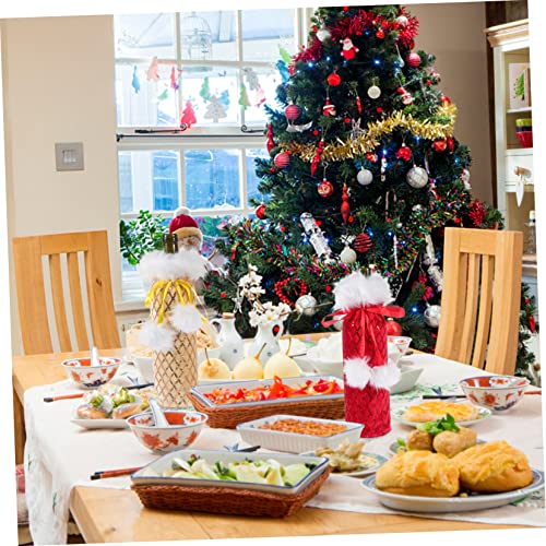 DOITOOL 4 Pçs Conjunto De Garrafa De Natal Decoração De Natividade Enfeites De Natividade Para Mesa