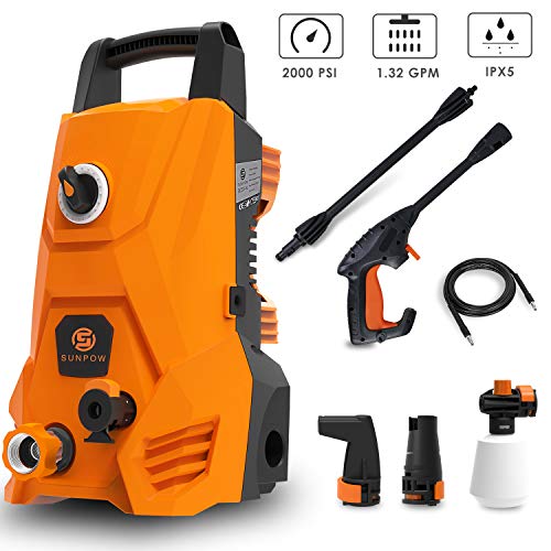SUNPOW Electric Pressure Washer, Portable Power Washer Machine 2000 Max