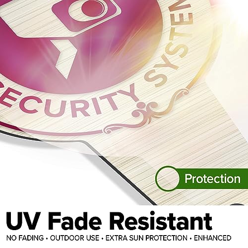 Image of 24 Hour Video Security System Sign, 9x17, Heavy Duty Integrated Ground Stakes, Indoor /Outdoor Use, Rust Free Aluminum Composite, Made in USA by My Sign center