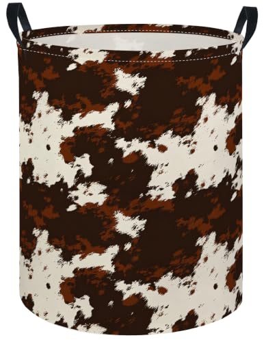 Image of Baby Laundry Hamper kids laundry Basket Waterproof Laundry Bag for Bedroom Clothes Organizer Room Decor(Cow Pattern)