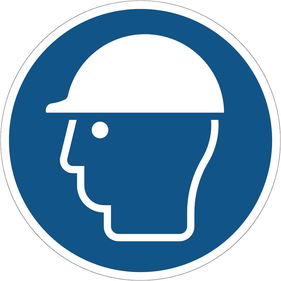 Mandatory NF ISO7010 Mandatory Mandatory Adhesive Sticker Round Laminated Water and UV Resistant Mandatory Lock Diameter 10 cm