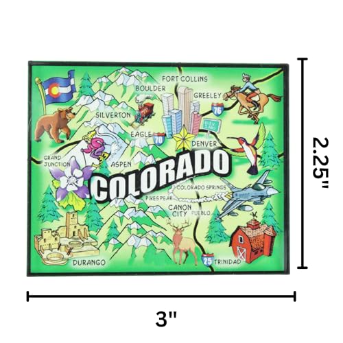 Imán acrílico Colorado State multicolor 2.25 x 3 pulgadas miniatura 6