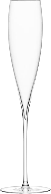 LSA Savoy Champagne Flute 200ml Clear | Set of 2 | Mouthblown & Handmade Glass | SA05