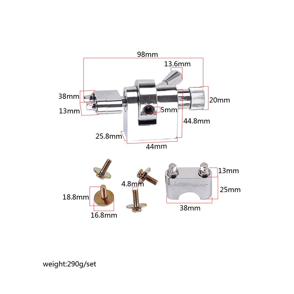 Alnicov Snare Drum Throw Off Clamp,Snaredrommel-Abschleppklemme,Siebregler mit Befestigungsschrauben Trommelsieb