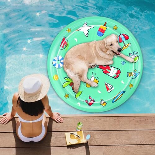 Tapete de brincadeira de água para gatos, leito de água de gato tocar tapete - Mate sensorial de águ