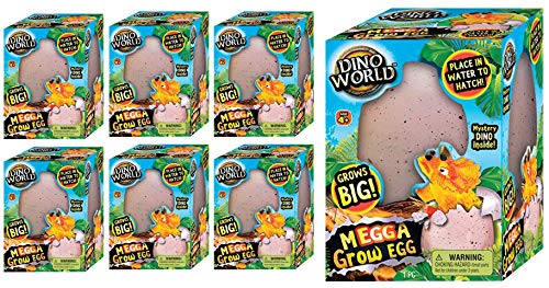 JA-RU Giant Dinosaur Egg Growing Toys (6 Eggs) Magic Surprise Hatching Toys for Kids. Grow Dinosaur in Water. Bath Toy. Party Favors & Easter Basket Fillers. 1747-6s