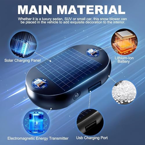 Kzancn Anti-Freeze Electromagnetic Car Snow Removal Device, Electromagnetic Wave Anti Freezing and Snow Removal Device, Portable Kinetic Molecular Heater, Electromagnetic Snow Removal for Cars (5pcs)