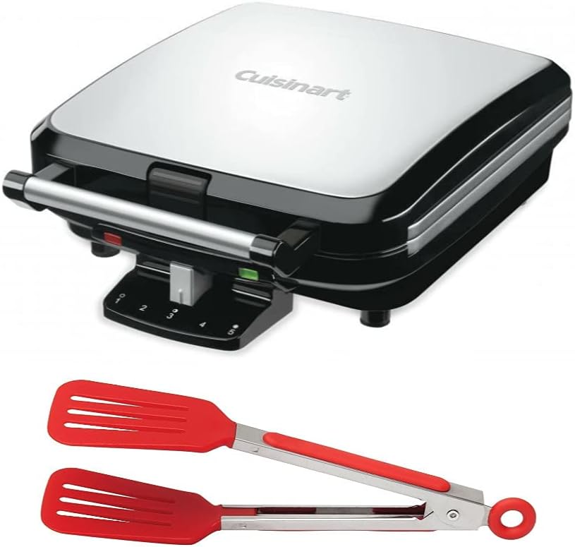 Cuisinart WAF150 4Slice Stainless Steel Belgian Waffle Maker with Nylon Flipper