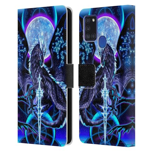 Housse portefeuille Galaxy A21s protection intégrale dragon