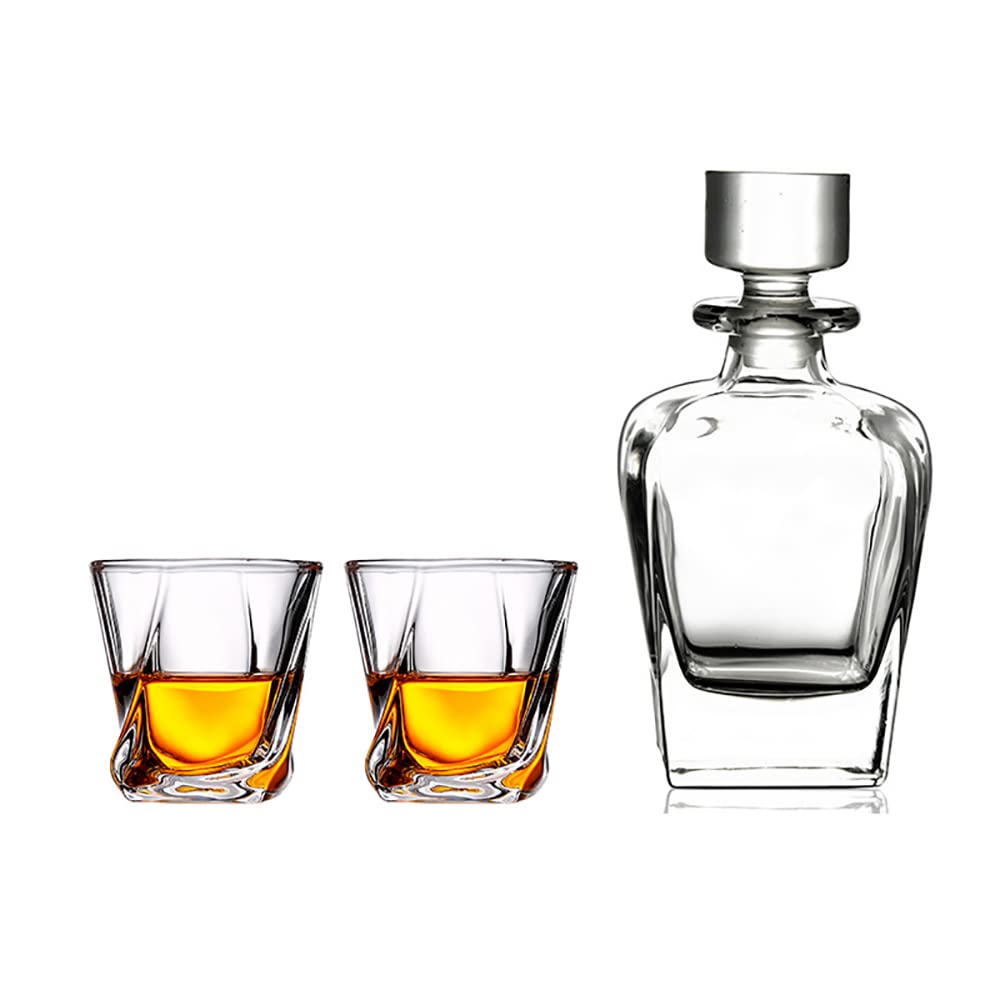 Juego De Copas De Whisky De Cristal De 2/4/6 para Vino, Copa De Bourbon Escocés, Cóctel, Coñac, Whisky Irlandés, Copa De Degustación De Vino Profesional con Caja De Lujo (2 Tazas)