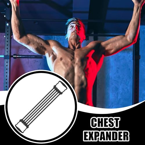 Expansor de tórax para homens,Exercitador de expansor de tórax,Com 5 cordas removíveis construtor de