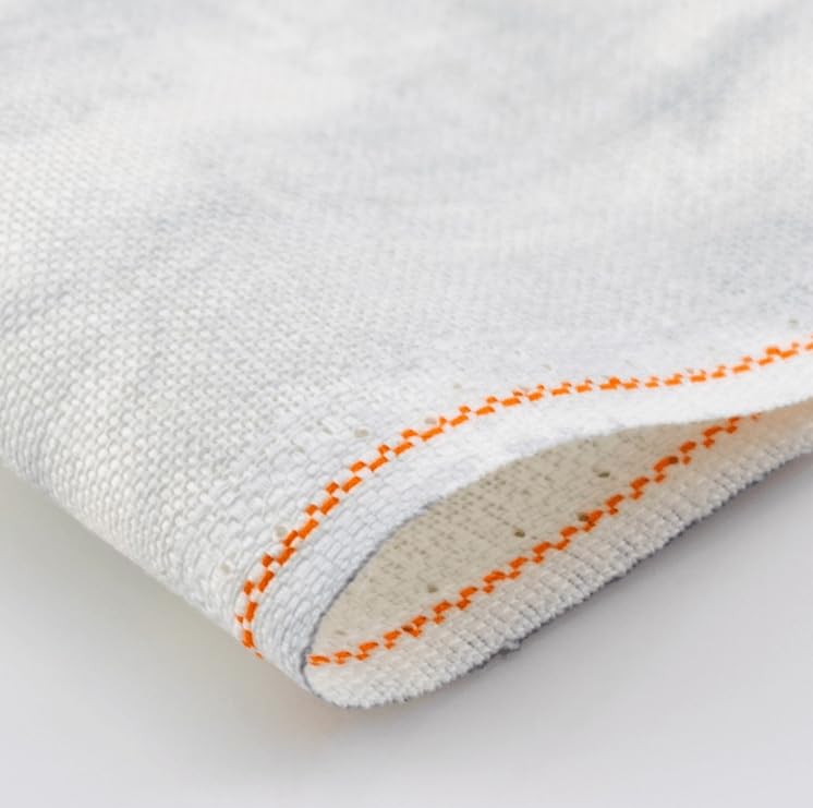 Image of Wizardi Belfast Vintage 32 Count Vintage Marble 3609 /7139. Needlework Canvas, Cross-Stitch Fabric, Embroidery Cloth, Needlepoint Canvas. 100% Linen. Precut Zweigart