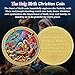 The Holy Birth Christian Challenge Coin - Gold John 1:9 Jesus Religious Token - Art God Pocket Bible Verses Coins for Study - Good Luck Commemorative Gifts for Men Women Kids Coworker