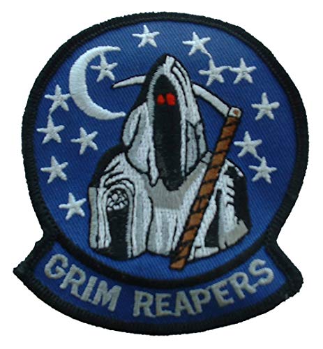 United States Navy USN VF-101 Grim Reapers Fighter Attack Squadron Embroidered Patch, with Iron-On Adhesive