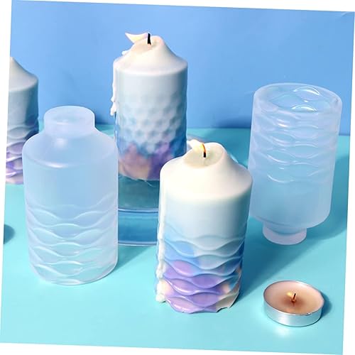 Miniatura 8 de 6 juegos de moldes de silicona para velas, moldes decorativos para velas de té, moldes de vela para fabricación de velas, resina artesanal Molde de