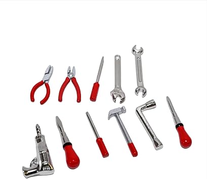 118 Diorama Garage Accessories Set, Repair Model Scene Tool Models, Workshop Tuning Props for 118 Diecast Modell Cars Display 11PC Set