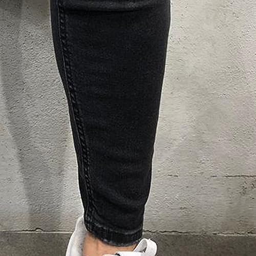 Jean slim stretch à empiècements décontractés et finitions patch rip - 6