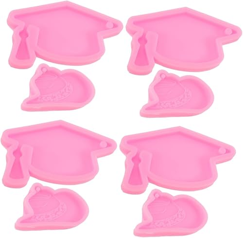 ABOOFAN 8 moldes de silicona para llavero, moldes de silicona para caramelos, graduación, dulces, moldes de silicona para casquillo de soltero,