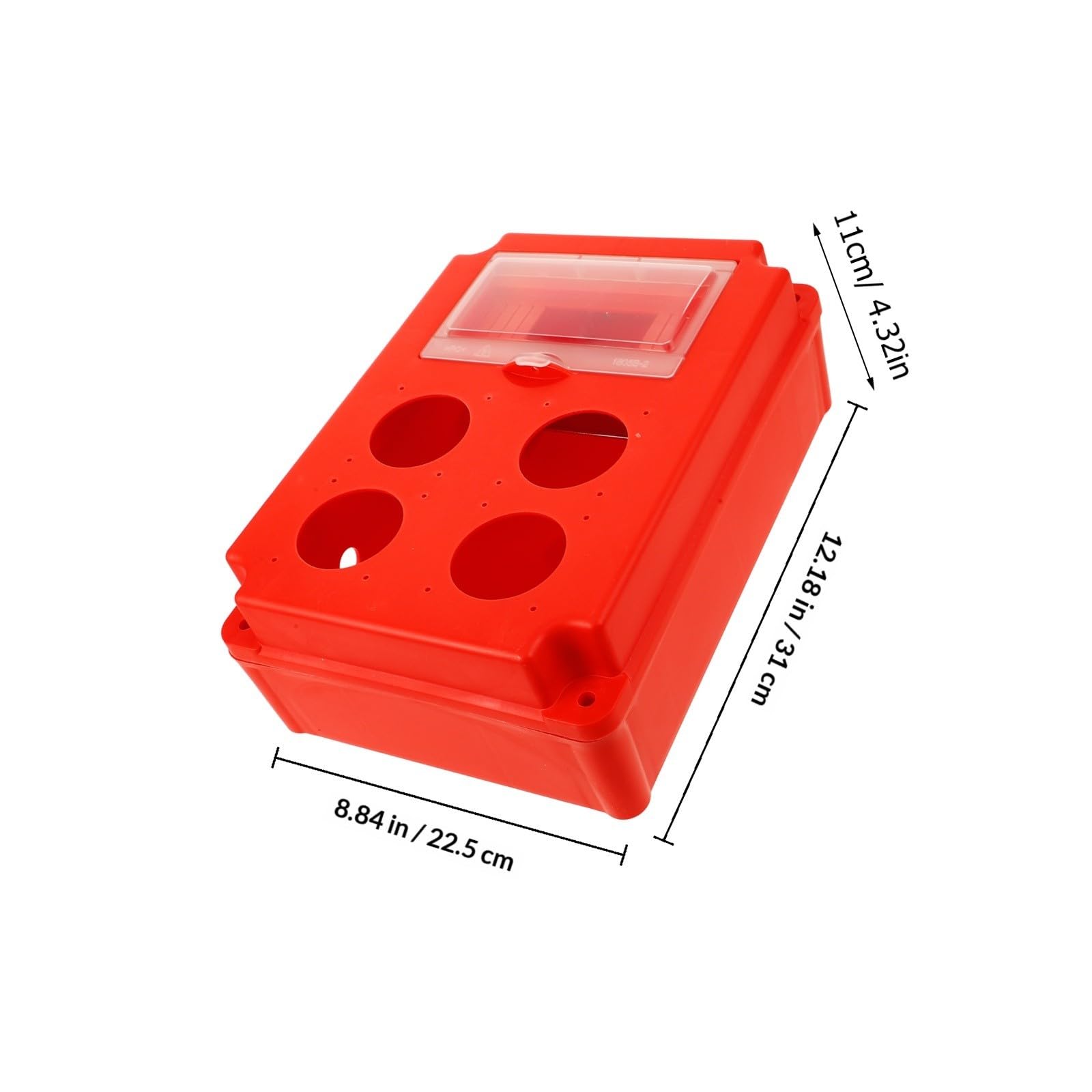 Caja de Protección de Distribución de Plástico Rojo | Caja de Interruptores, Uso en Casas, Acabado Moderno, Resistente y Fácil de Limpiar