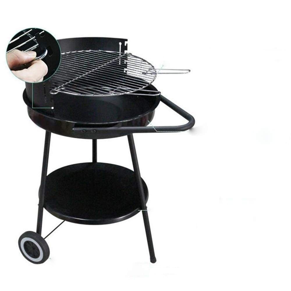 Przenośny grill węglowy do grillowania na świeżym powietrzu i okrągły grill piknik na świeżym powietrzu Patio podwórko Camping Tailgating stalowy ruszt do gotowania na stek z kurczaka little surprise