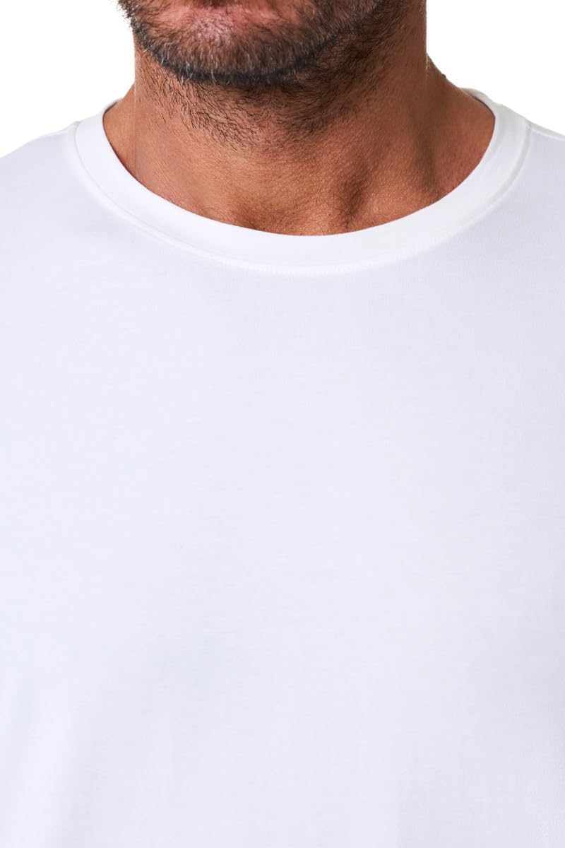 Coolibar UPF 50+ Men's Long Sleeve T-shirt - Sun Protective,Small,White - Image 5