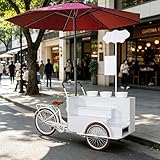 ELEGANTE E VERSATILE: design minimalista + scaffalature a più livelli, adatte for un'ampia gamma di prodotti tra cui dessert, caffè e fiori freschi. Ideale for strade, centri commerciali e negozi temporanei, attira facilmente i clienti.