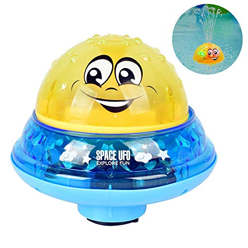 Centtechi Infant Children's Electric Induction Water Spray Toy, Baby Bath Fun Toys with Music and Flashing Lights Bathtime Play Ball Toys for Toddlers Boys Girls.