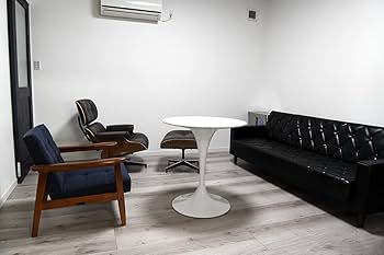 カフェ風】大理石調チューリップテーブル 76cm ホワイト×ゴールド