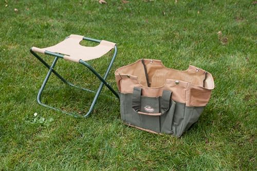 Esschert Design GT01 Gartengerätestuhl, Werkzeughalter in grün/braun, ca. 40 cm x 31 cm x 31 cm - 10