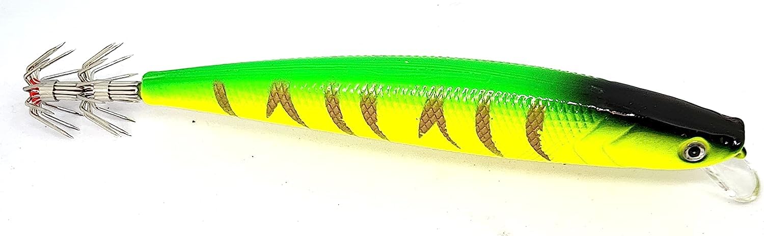 Señuelo Artificial Para Sepia Y Calamar Totanara - 13 Cm Color Naranja, Ideal Para Pesca De Arrastre O Spinning, Con Esferas Internas Que Generan Vibración