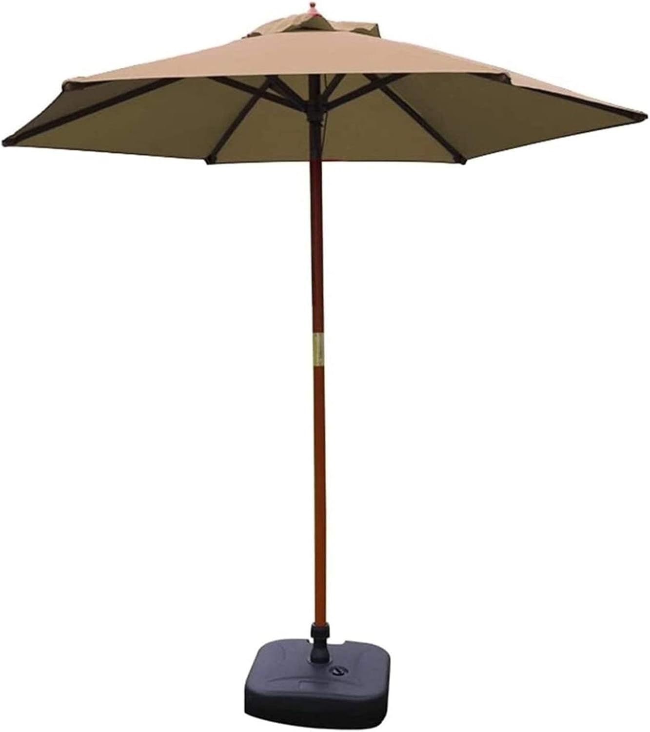 LSLYTQ Outdoor Garden Parasols Parasols 7' Patio Umbrella Garden, Round Market Table Umbrella with Solid Wood Bracket, Perfect for Outdoor Yard, Beach, Camping, Pool Side good