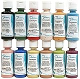 Duncan CNKIT-1 Concepts Underglaze Paint Set, 12 Popular Colors in 2 Ounce Bottles with How To Paint Ceramics Book