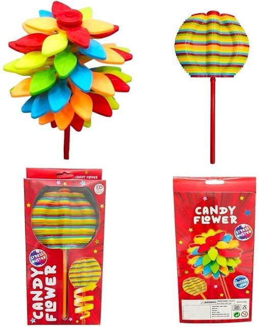 Lavilok Spin Candy Flower Rotating Lollipop Magic Lollipop Tree Stress Relief Toys Rattle (Multicolor)_F20